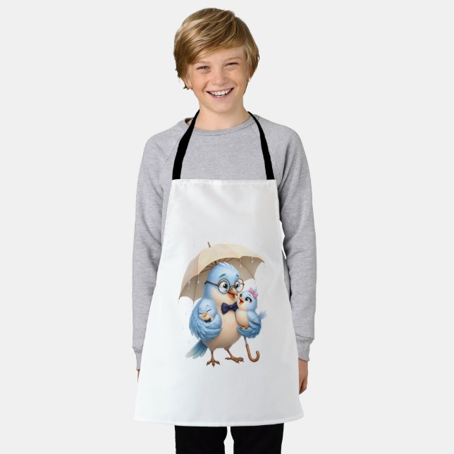 Delantal de cocina Father Bird regalo familiar (Gastado)
