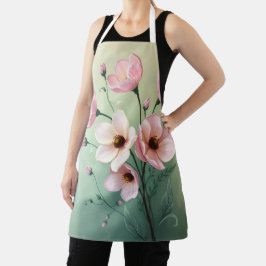 Delantal de cocina floral