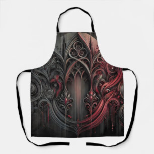 Delantal de cocina gótico – Elegancia oscura para
