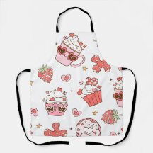 Delantal de cocina Kawaii Sweet Treats - Postres L