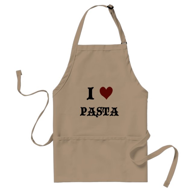 Delantal de Cocina Khaki 'Amo la Pasta' (Frente)