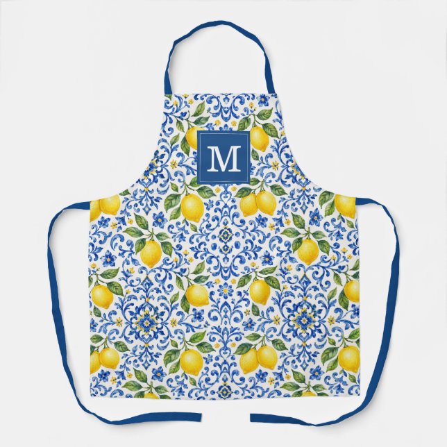 Delantal de cocina limones decorativos (Anverso)