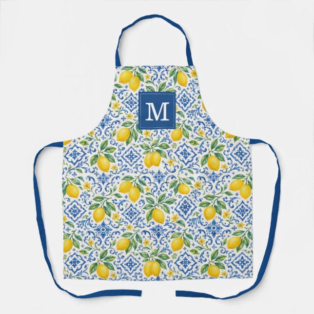 Delantal de cocina limones decorativos (Anverso)