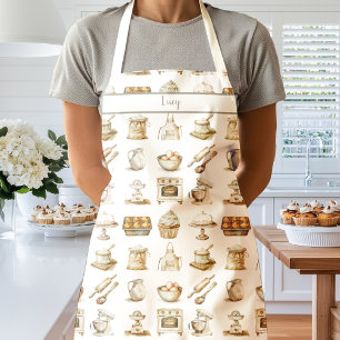 Delantal de cocina neutro para amante de la repost