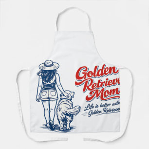 Delantal de cocina para mamá de Golden Retriever -