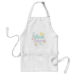 Delantal de cocina pastel divertido 'Whisk Taker'