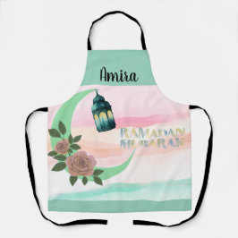 Delantal de cocina personalizable de acuarela Rama