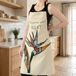 Delantal de cocina personalizado Bird of Paradise