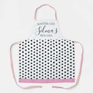 Delantal de cocina personalizado con lunares retro