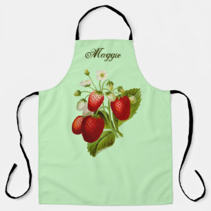 Delantal de cocina personalizado con tema de fresa
