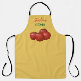 Delantal de cocina personalizado con tema de manza