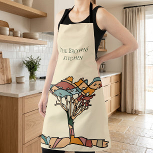 Delantal de cocina personalizado para familia con