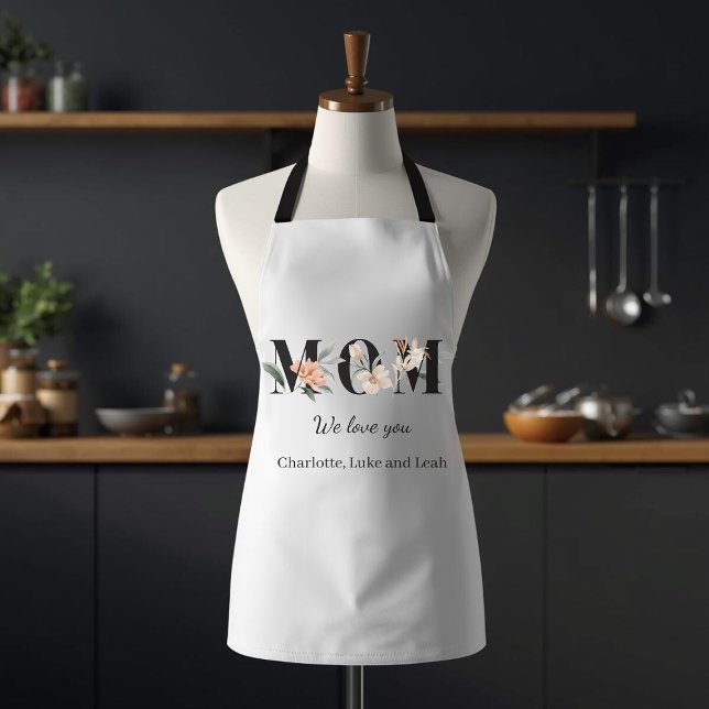 Delantal de cocina personalizado para mamá con flo (Subido por el creador)