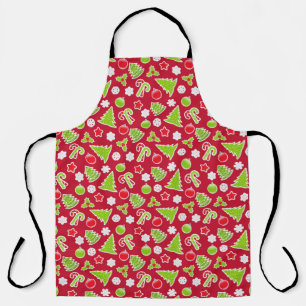 Delantal de cocina rojo de Navidad regalo