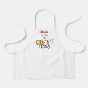 Delantal de cocina rojo verde navideño para hornea