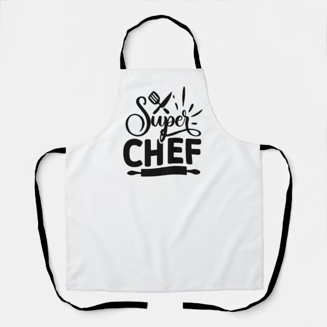 Delantal de cocina Super Chef con herramientas (Anverso)
