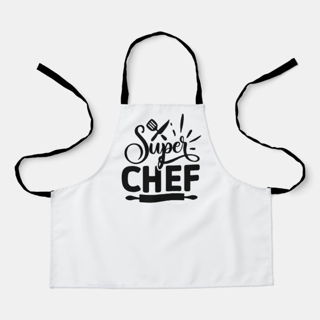 Delantal de cocina Super Chef con herramientas (Anverso)