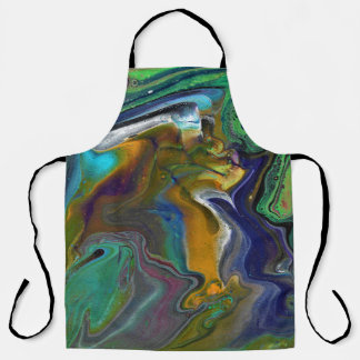 Delantal de cocina/trabajo abstracto de 3 colores