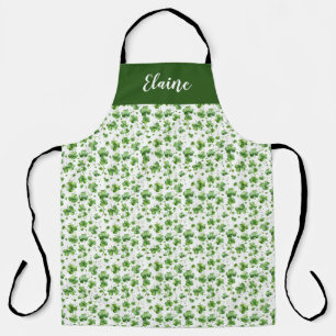 Delantal de cocina trébol verde regalo personaliza