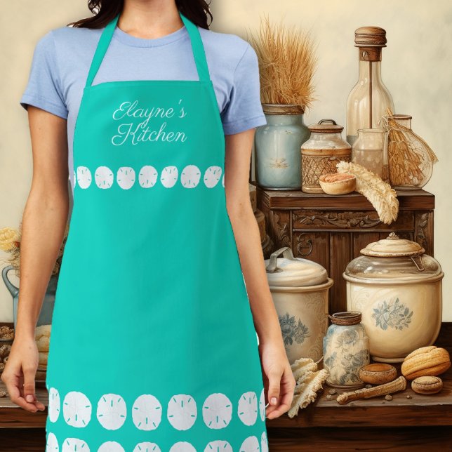 Delantal de cocina turquesa personalizado con dóla (Subido por el creador)
