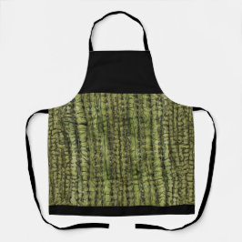 Delantal de cocina verde cactus con parte superior