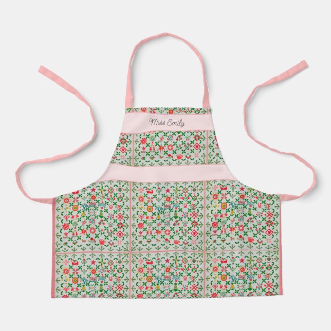 Delantal de Cocina Vintage - Estilo Quilt - Pequeñ (Anverso)