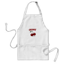 Delantal de cocina vintage rojo de cereza lindo
