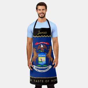 Delantal de Cocineros con Bandera de Michigan, Del