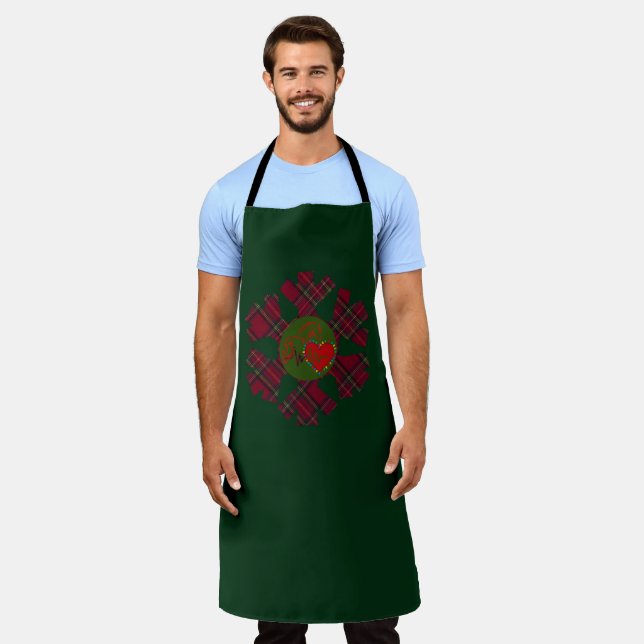 Delantal de Copo de Nieve de Cuadros Sencillo (Gastado)