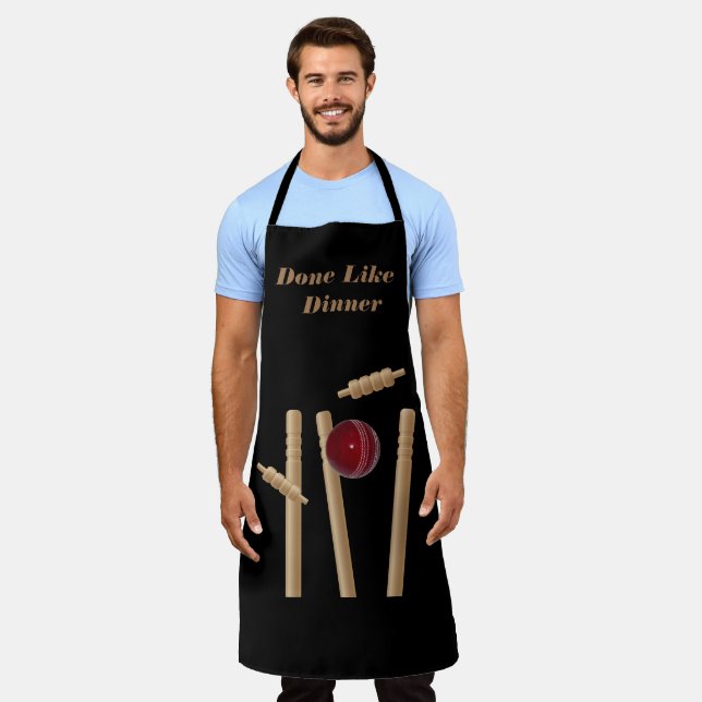Delantal de cricket, hecho como la cena, estampado (Gastado)