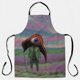 Delantal de diseño con un ojo mirando hacia adelan
