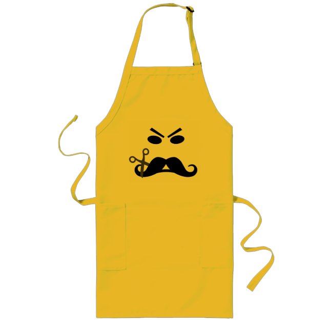 Delantal de encargo del bigote enojado - elija el (Frente)
