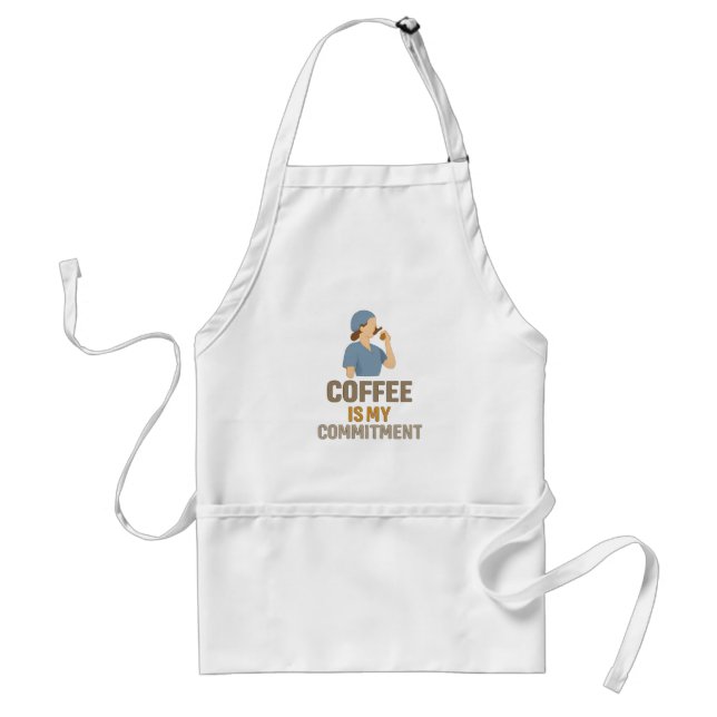 Delantal de Enfermera con 'El Café es mi Compromis (Frente)