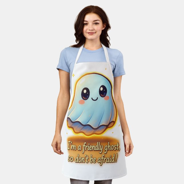 Delantal de Fantasma Amigable – Regalo de Cocina d (Gastado)