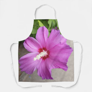 Delantal de flor de malva rosa