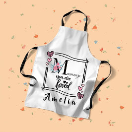 Delantal de flores personalizado para mamá