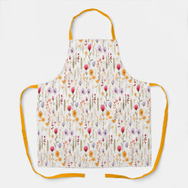Delantal de flores silvestres botánicas de prado