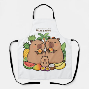 Delantal de Frutas y Siestas de Carpincho Adorable
