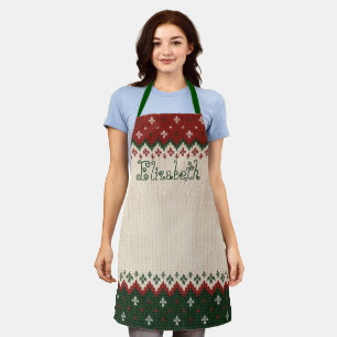 Delantal de ganchillo navideño festivo
