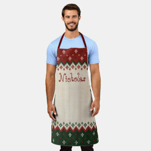 Delantal de ganchillo navideño festivo