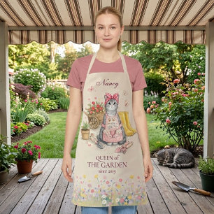 Delantal de Gato Bonito Personalizado Reina Del Ja
