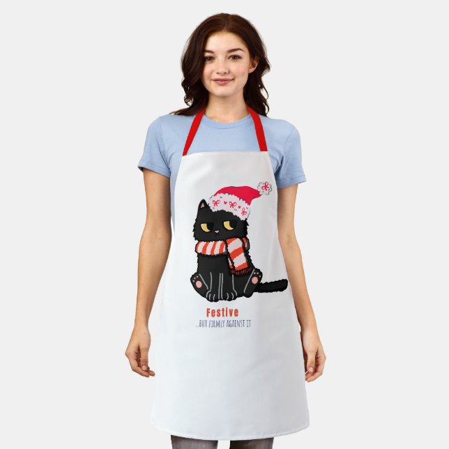 Delantal de gato festivo  (Gastado)