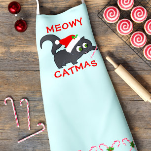 Delantal de Gato Mono de Navidad Catmas