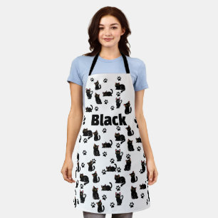 Delantal de gato negro más lindo regalo para amant