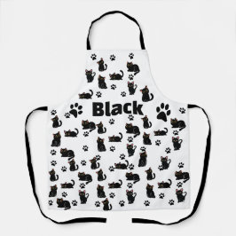 Delantal de gato negro más lindo regalo para amant