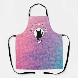 Delantal de gato "Oda al Amor" de Adiela Akoo