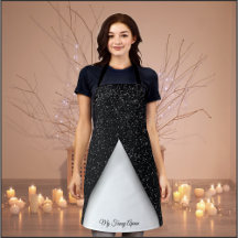 Delantal de Glamour Negro y Blanco