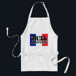 Delantal de Grill Master con la bandera francesa<br><div class="desc">Delantal de Grill Master con la bandera francesa. Bbq/regalo de la barbacoa para los hombres.</div>