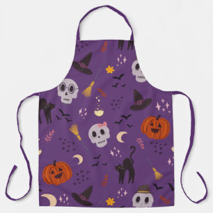 Delantal de Halloween – Calaveras, Calabazas y Gat