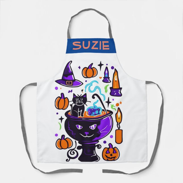 Delantal de Halloween con Doodle - Regalo de Cocci (Anverso)
